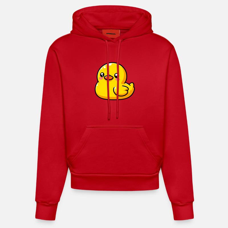 Caneton Canard Canard Canard - Sweat à capuche bio ajusté fabriqué en UE - rouge