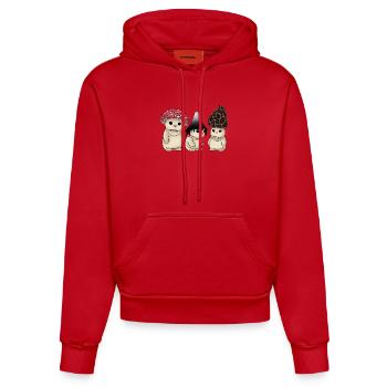 Pilz - Organic Fitted Hoodie Made in EU - Rot - Vorne
