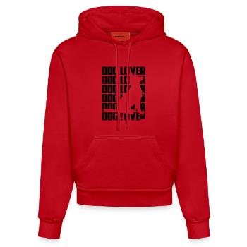 Snowboarders - Organic Fitted Hoodie Made in EU - red - Front