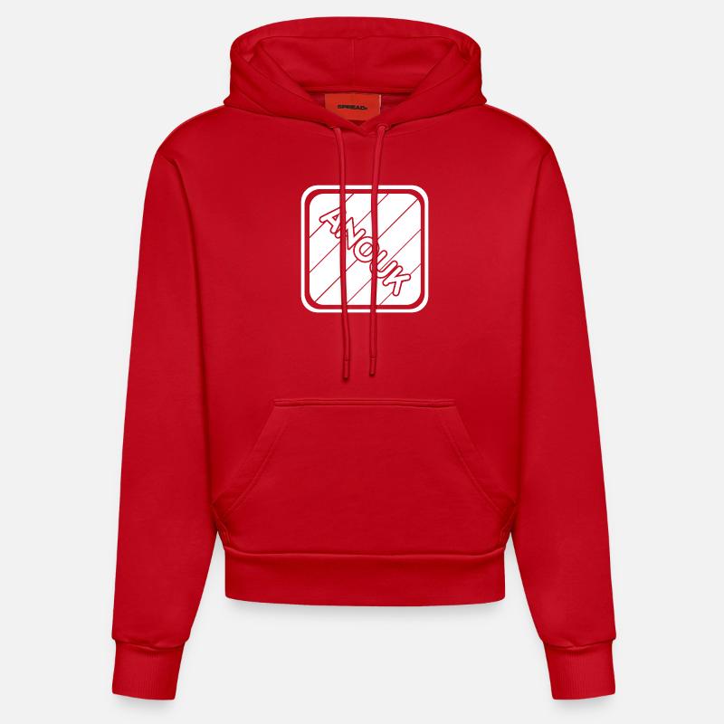 Anouk - Sweat à capuche bio ajusté fabriqué en UE - rouge