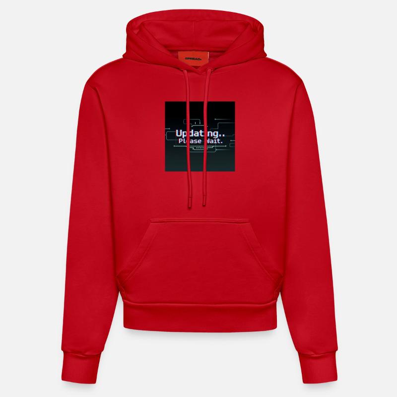 Écran de chargement de la mise à jour du bug - Sweat à capuche bio ajusté fabriqué en UE - rouge