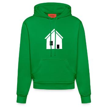 Builders Architect Home Houses Property - Organic Fitted Hoodie Made in EU - City Green - Front