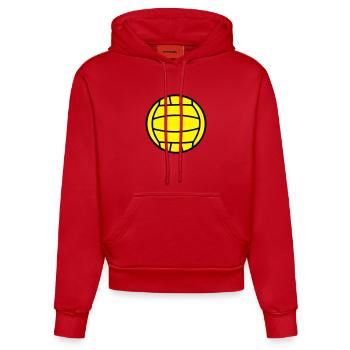 2541614 15552611 volley - Organic Fitted Hoodie Made in EU - red - Front
