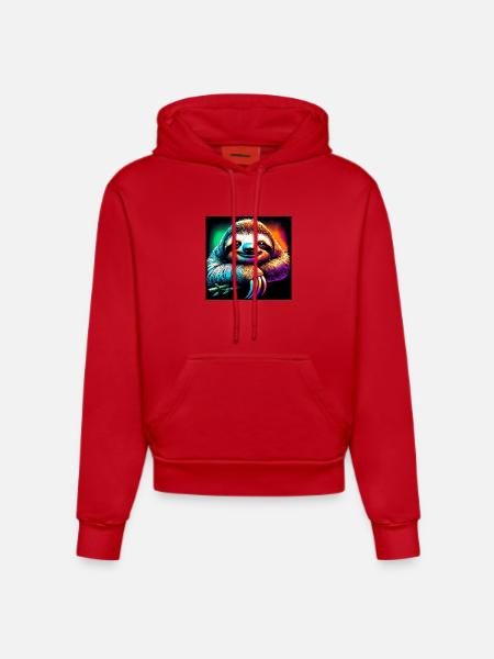 Faultier - Organic Fitted Hoodie Made in EU - Rot