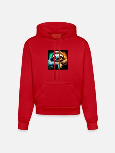 Faultier - Organic Fitted Hoodie Made in EU - Rot