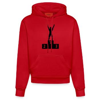 Number One - Organic Fitted Hoodie Made in EU - Rot - Vorne