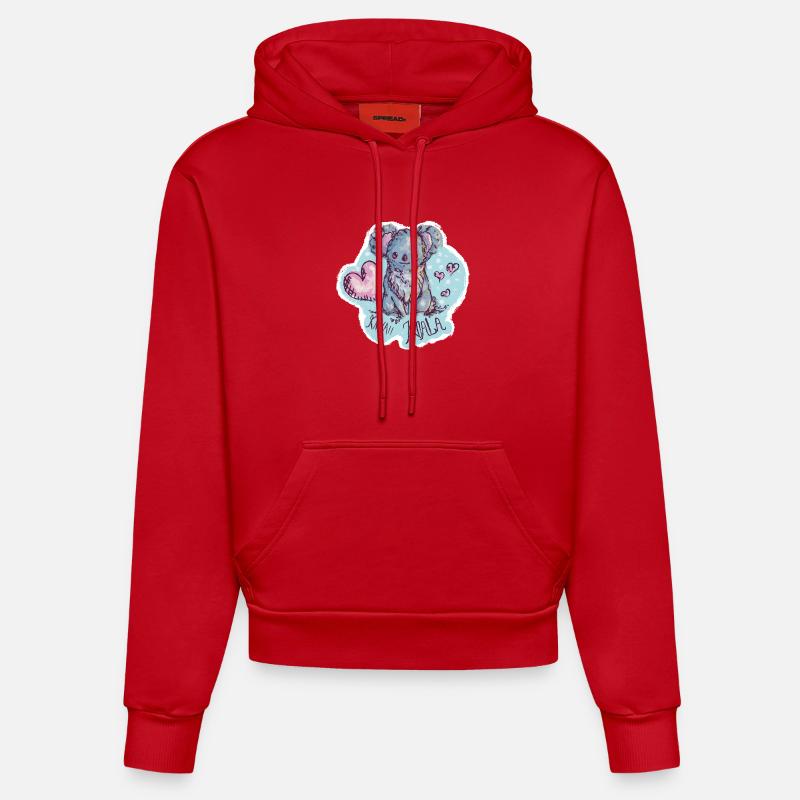 Mon animal de l'année - Sweat à capuche bio ajusté fabriqué en UE - rouge