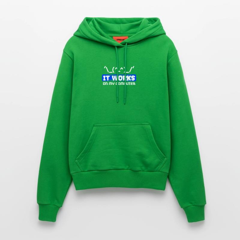 Debug Statement Bugfixing Skripting Code Developer Organic Fitted Hoodie Made in EU