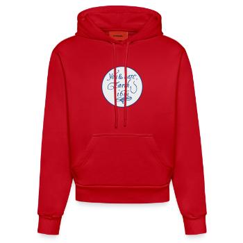 You & I are Earth 1661 - Organic Fitted Hoodie Made in EU - red - Front