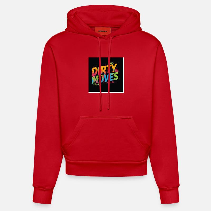 Coups sales - Sweat à capuche bio ajusté fabriqué en UE - rouge