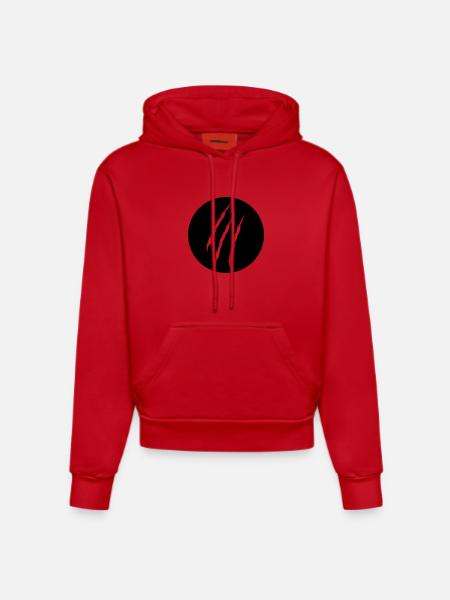 claw - Organic Fitted Hoodie Made in EU - red