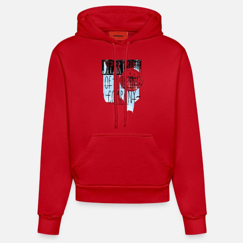 shirt, conception, t-shirt - Sweat à capuche bio ajusté fabriqué en UE - rouge