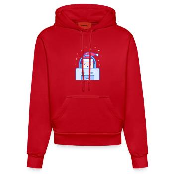 Feriengamer - Organic Fitted Hoodie Made in EU - Rot - Vorne
