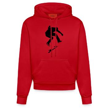 skateboard - Organic Fitted Hoodie Made in EU - Rot - Vorne
