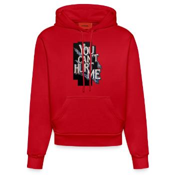 You Can't Hurt Me - Organic Fitted Hoodie Made in EU - red - Front