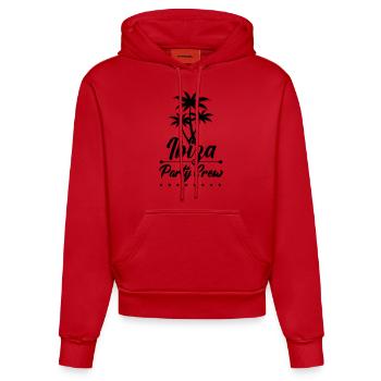 ibiza party crew - Organic Fitted Hoodie Made in EU - Rot - Vorne