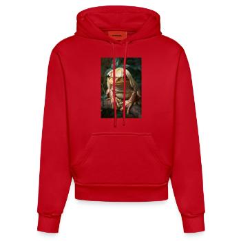 Fabuleuse princesse grenouille - Sweat à capuche bio ajusté fabriqué en UE - rouge - Devant