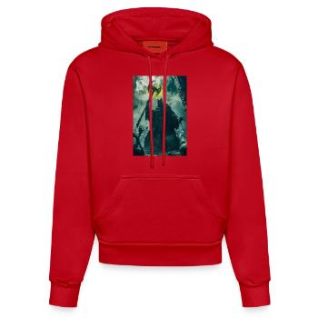 Dark Necromancer Rises - Organic Fitted Hoodie Made in EU - red - Front
