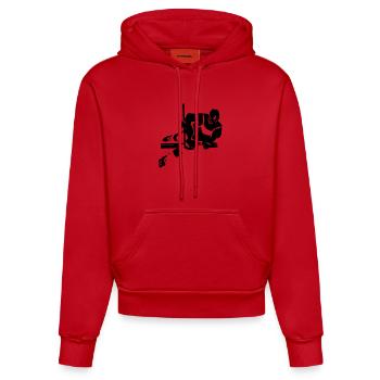 Eishockey - Organic Fitted Hoodie Made in EU - Rot - Vorne