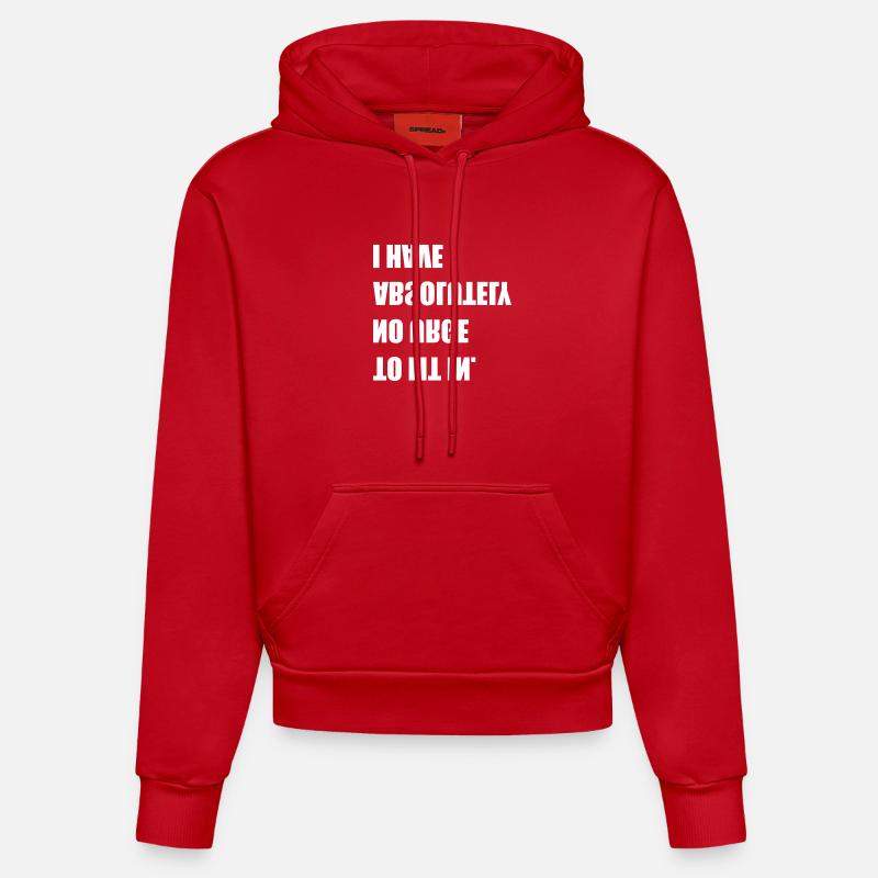pas envie de s’intégrer - Sweat à capuche bio ajusté fabriqué en UE - rouge