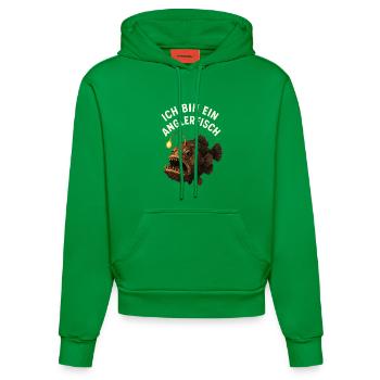 Frogfish Costume Fish Sea Creature Carnival - Organic Fitted Hoodie Made in EU - City Green - Front