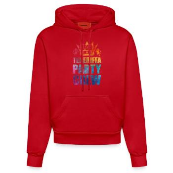 Tenerife Party Crew Dire - Sweat à capuche bio ajusté fabriqué en UE - rouge - Devant