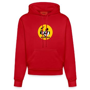 Barman - Sweat à capuche bio ajusté fabriqué en UE - rouge - Devant