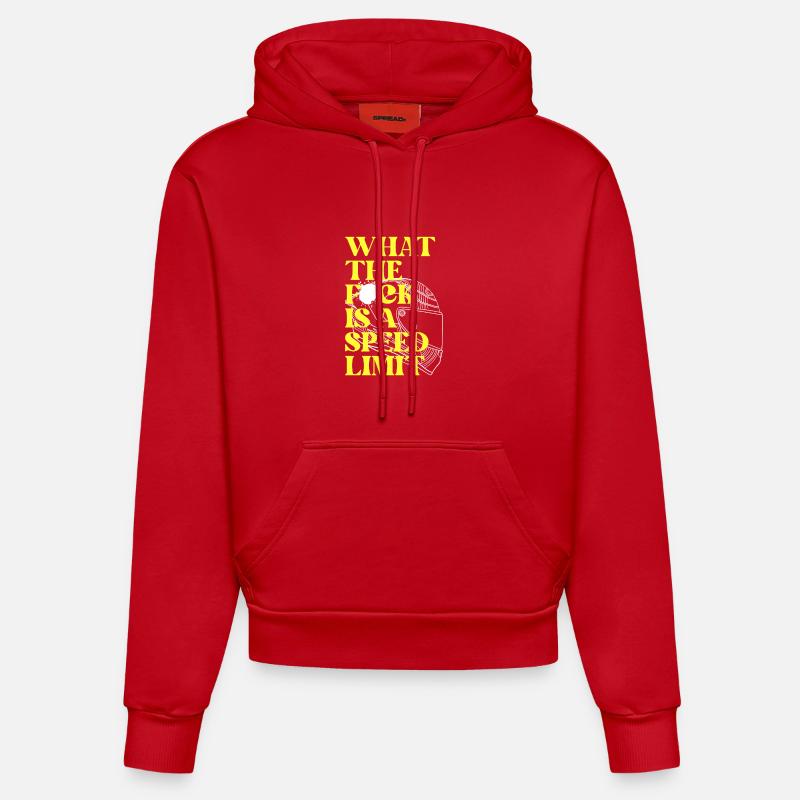 Voiture - Sweat à capuche bio ajusté fabriqué en UE - rouge