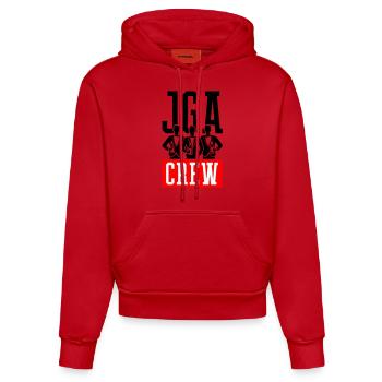 Jga Crew Bräutigam Team - Organic Fitted Hoodie Made in EU - Rot - Vorne