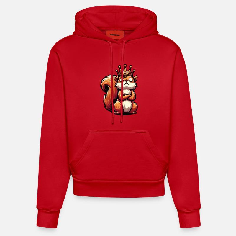 Eichhörnchen Eichhorn Eichhörnchenliebhaber Nager - Organic Fitted Hoodie Made in EU - Rot