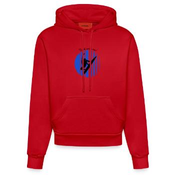 Wellenreiter - Organic Fitted Hoodie Made in EU - Rot - Vorne