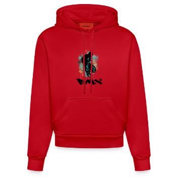 Vélo BMX - Sweat à capuche bio ajusté fabriqué en UE - rouge - Devant