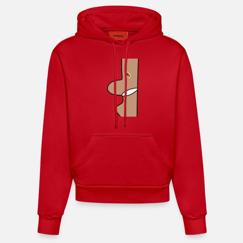 Jambe de - Sweat à capuche bio ajusté fabriqué en UE - rouge