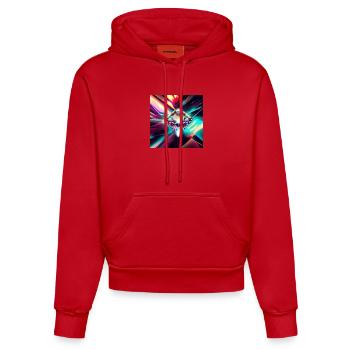 Diamant - Organic Fitted Hoodie Made in EU - Rot - Vorne