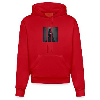 Gothic Viktorianisches Schwarzkleid - Organic Fitted Hoodie Made in EU - Rot - Vorne