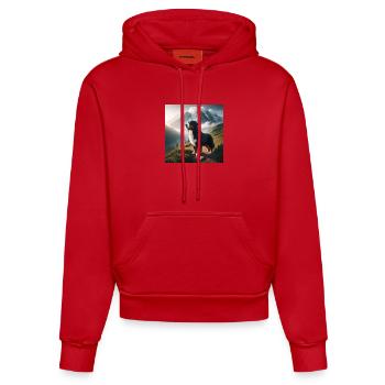 Bernese mountain dog - Organic Fitted Hoodie Made in EU - red - Front