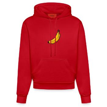 Banana Classic - Organic Fitted Hoodie Made in EU - red - Front