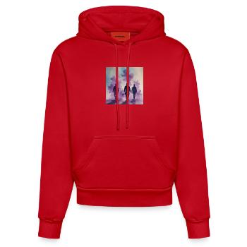 Meine dunkle Seite - Organic Fitted Hoodie Made in EU - Rot - Vorne