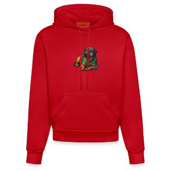 Hund-Kangal - Organic Fitted Hoodie Made in EU - Rot - Vorne