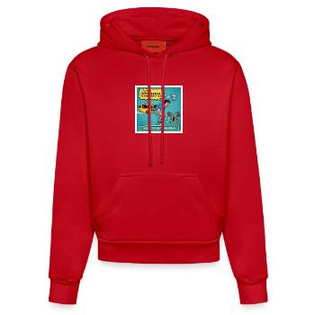 High bar for tomorrow - Organic Fitted Hoodie Made in EU - red - Front