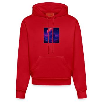RockyZoo62 - Organic Fitted Hoodie Made in EU - red - Front