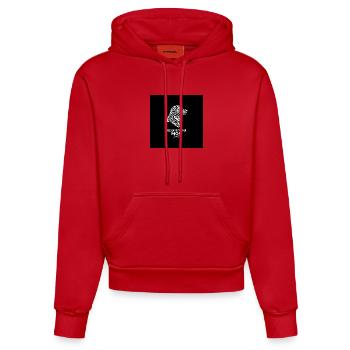 Tee Mom Golden Retriever Zeichnung - Organic Fitted Hoodie Made in EU - Rot - Vorne