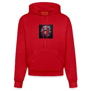 hypocampal - Organic Fitted Hoodie Made in EU - red - Front