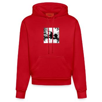 Sorry, heute Pandatag - Organic Fitted Hoodie Made in EU - Rot - Vorne