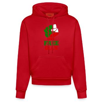 Free iran - Organic Fitted Hoodie Made in EU - Rot - Vorne