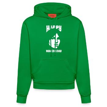 Happy Women's Day - Geschenk - Organic Fitted Hoodie Made in EU - City Green - Vorne