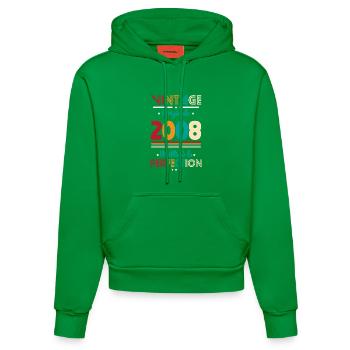 2008 – Vintage – Aged to perfection - Organic Fitted Hoodie Made in EU - City Green - Front