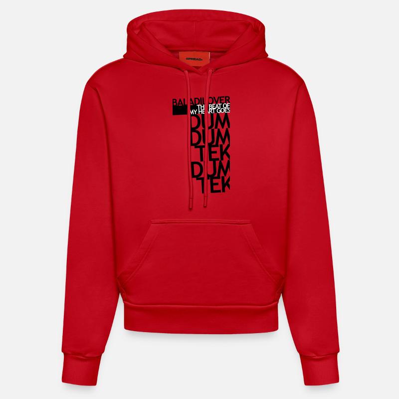 baladilover - Organic Fitted Hoodie Made in EU - Rot