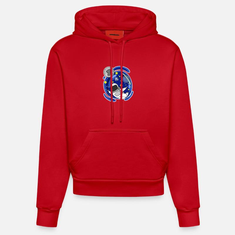 1 Jahr alt oder Einschulung - Organic Fitted Hoodie Made in EU - Rot