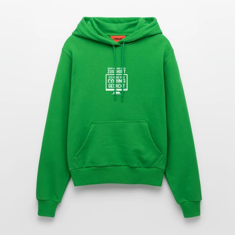 Coder la pensée au lieu d’écouter Sweat à capuche bio ajusté fabriqué en UE